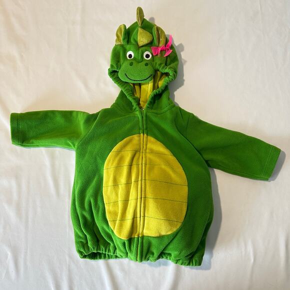 Carter's Dragon  / Dinosaur Zip Up Jacket Halloween Costume Sz 6-9 mo - Picture 3 of 9